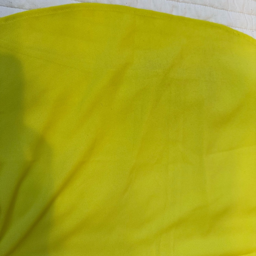 One Clothing Neon Yellow Y2K Sleeveless Cut Out High Low Blouse Size Small - Picture 6 of 6